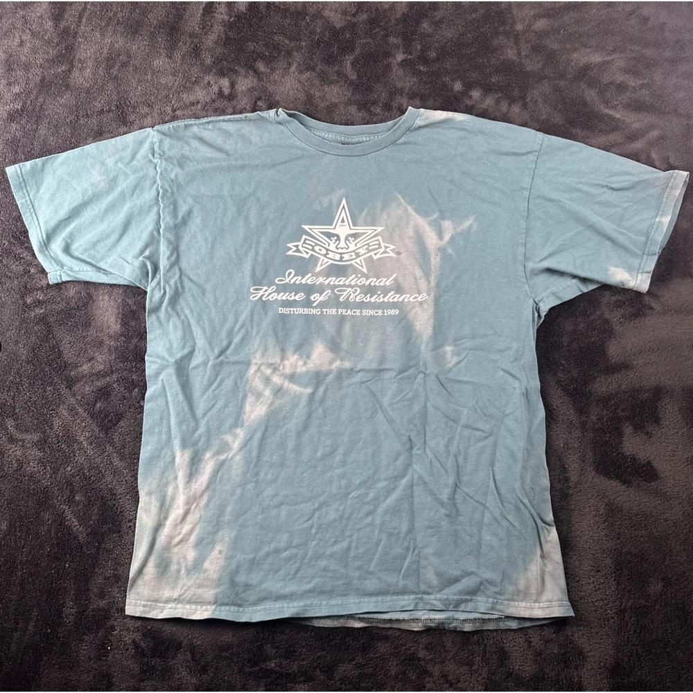 OBEY International House of Resistance Graphic T Shirt Blue Size XL D